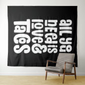 Alles wat je nodig hebt is liefde en taco's wandkleed (In Situ (horizontaal))