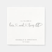 "Alles wat je nodig hebt is liefde en tacos" Wedde Servet (Voorkant)