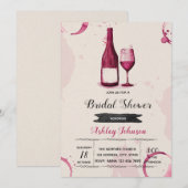 Alles wat je nodig hebt is liefde en wijnuitnodigi kaart (Voorkant / Achterkant)