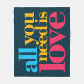Alles wat je nodig hebt is liefde fleece deken (Voorkant)