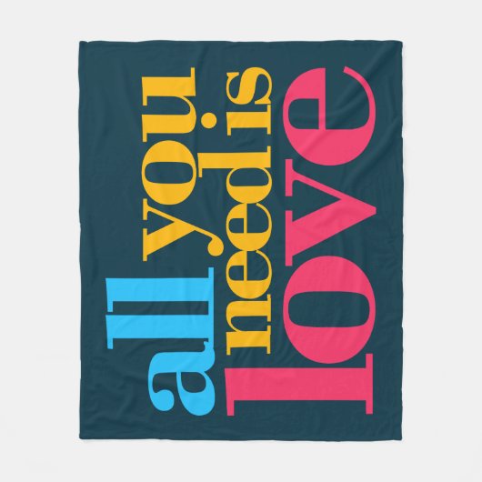 Alles wat je nodig hebt is liefde fleece deken (Voorkant)