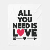 Alles wat je nodig hebt is liefde - Gezellige deke Fleece Deken (Voorkant)