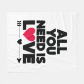 Alles wat je nodig hebt is liefde - Gezellige deke Fleece Deken (Voorkant (Horizontaal))