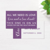 Alles wat je nodig hebt is liefde, grappige Drink  Visitekaartje (Bureau)