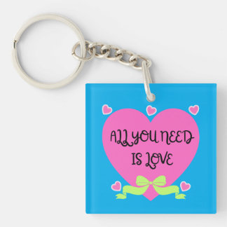 Alles wat je nodig hebt is Liefde – Hartvormig Val Sleutelhanger