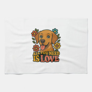 Alles wat je nodig hebt is liefde Hond Theedoek
