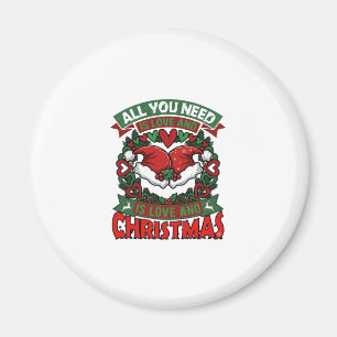 Alles wat je nodig hebt is liefde Kerstmis Kerstma Magneet