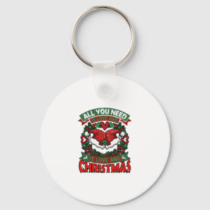 Alles wat je nodig hebt is liefde Kerstmis Kerstma Sleutelhanger