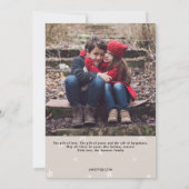 Alles wat je nodig hebt is LIEFDE Kerstvakantie Fo Feestdagenkaart (Achterkant)