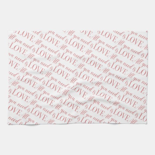 Alles wat je nodig hebt is Liefde Keukenhanddoek (Horizontaal)