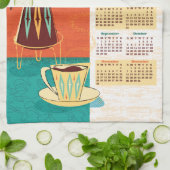 Alles wat je nodig hebt is liefde + koffie kalende theedoek (Gevouwen)