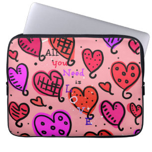 Alles wat je nodig hebt is Liefde Laptop Sleeve