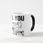 alles wat je nodig hebt is liefde magische mok (Voorkant rechts)