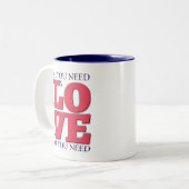 Alles wat je nodig hebt is Liefde Mok (Voorkant links)