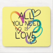 Alles wat je nodig hebt is liefde muismat (Voorkant)
