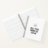 Alles wat je nodig hebt is liefde notitieboek (Binnen)