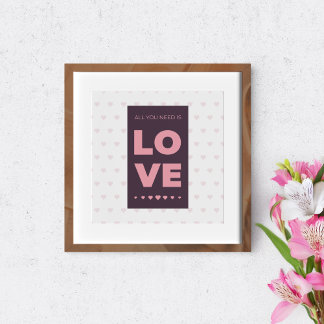 Alles wat je nodig hebt is liefde perfect poster