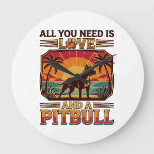 Alles wat je nodig hebt is liefde Pitbull-hond Zon Grote Klok