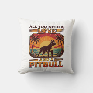 Alles wat je nodig hebt is liefde Pitbull-hond Zon Kussen