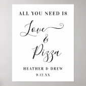 Alles wat je nodig hebt is Liefde & Pizza Aangepas Poster (Voorkant)