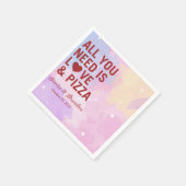 Alles wat je nodig hebt is liefde & pizza Moderne  Servet (Hoek)