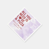 Alles wat je nodig hebt is liefde & pizza Moderne  Servet (Hoek)