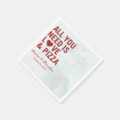 Alles wat je nodig hebt is liefde & pizza Moderne  Servet (Hoek)