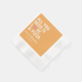 Alles wat je nodig hebt is liefde & pizza Moderne  Servet (Hoek)