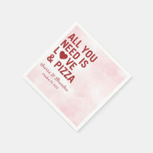 Alles wat je nodig hebt is liefde & pizza Moderne  Servet (Hoek)