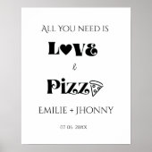 Alles wat je nodig hebt is liefde & Pizza repetiti Poster (Voorkant)