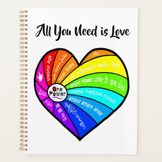 Alles wat je nodig hebt is Liefde Planner (Voorkant)