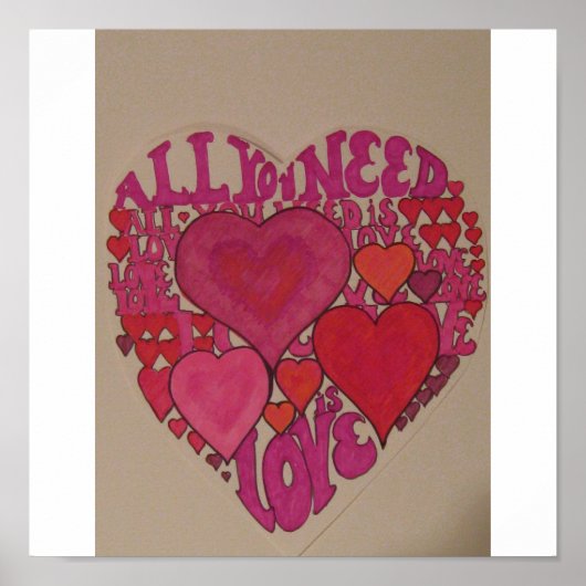 Alles wat je nodig hebt is liefde! poster (Voorkant)