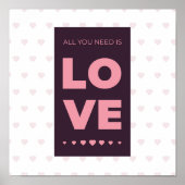 Alles wat je nodig hebt is liefde poster (Voorkant)