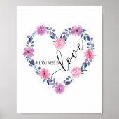 Alles wat je nodig hebt is liefde poster (Voorkant)