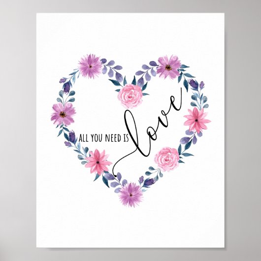 Alles wat je nodig hebt is liefde poster (Voorkant)