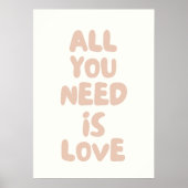 Alles wat je nodig hebt is liefde poster (Voorkant)