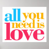 Alles wat je nodig hebt is liefde poster (Voorkant)