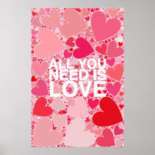 Alles wat je nodig hebt is liefde poster (Voorkant)