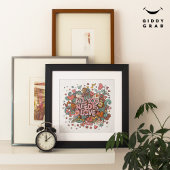 Alles wat je nodig hebt is liefde Retro  Typografi Perfect Poster