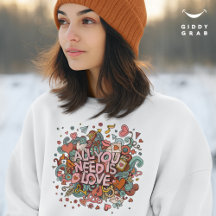 Alles wat je nodig hebt is liefde Retro  Typografi