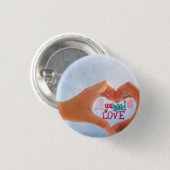 Alles wat je nodig hebt is liefde ronde button 3,2 cm (Voorkant /achterkant)