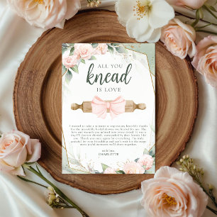 Alles wat je nodig hebt is liefde Roze bloemige br Bedankkaart