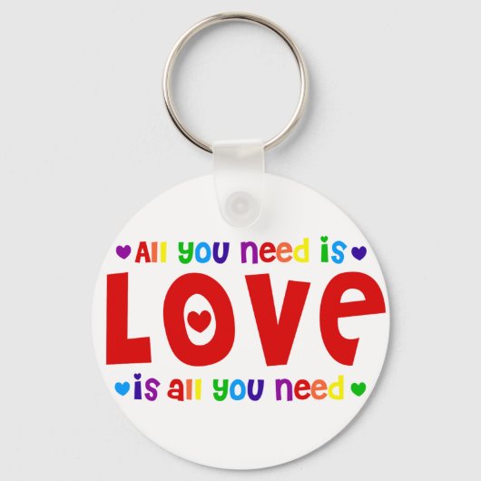 Alles wat je nodig hebt is liefde sleutelhanger (Voorkant)