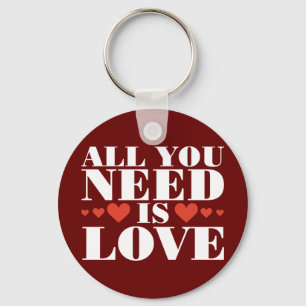 Alles wat je nodig hebt is liefde sleutelhanger