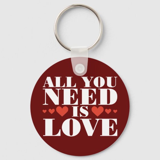 Alles wat je nodig hebt is liefde sleutelhanger (Voorkant)