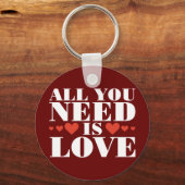 Alles wat je nodig hebt is liefde sleutelhanger (Voorkant)