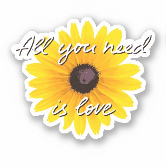 Alles wat je nodig hebt is liefde sticker (Voorkant)