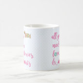 Alles wat je nodig hebt is liefde teckel & donuts koffiemok (Center)