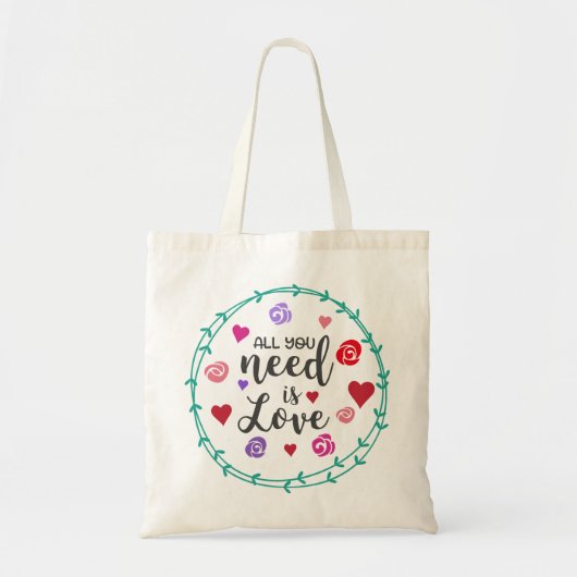 Alles wat je nodig hebt is liefde tote bag (Voorkant)