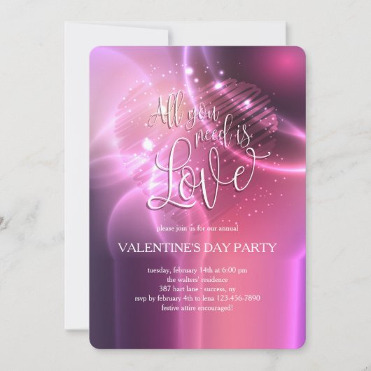 Alles wat je nodig hebt is liefde uitnodiging (Voorkant)